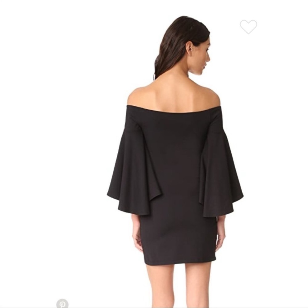 Susana Monaco Off The Shoulder Bell Sleeve Mini Bodycon Dress Size XS - Picture 4 of 12